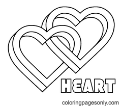 Páginas para colorir de coração