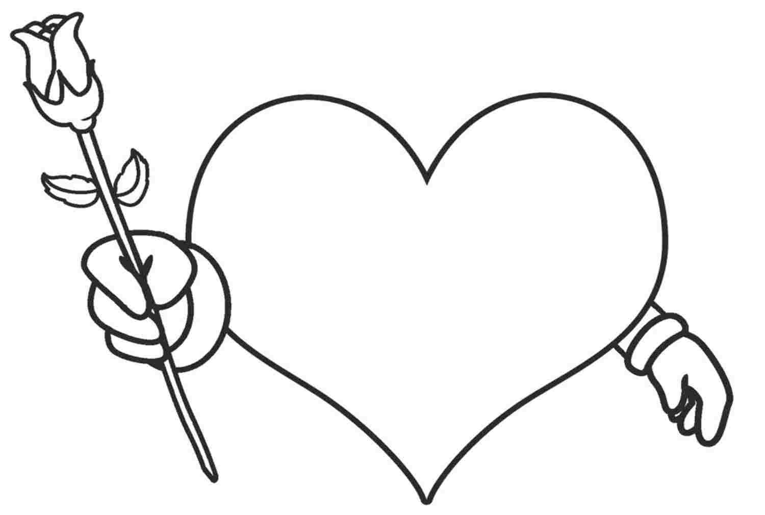 Hearts and Love Coloring Page