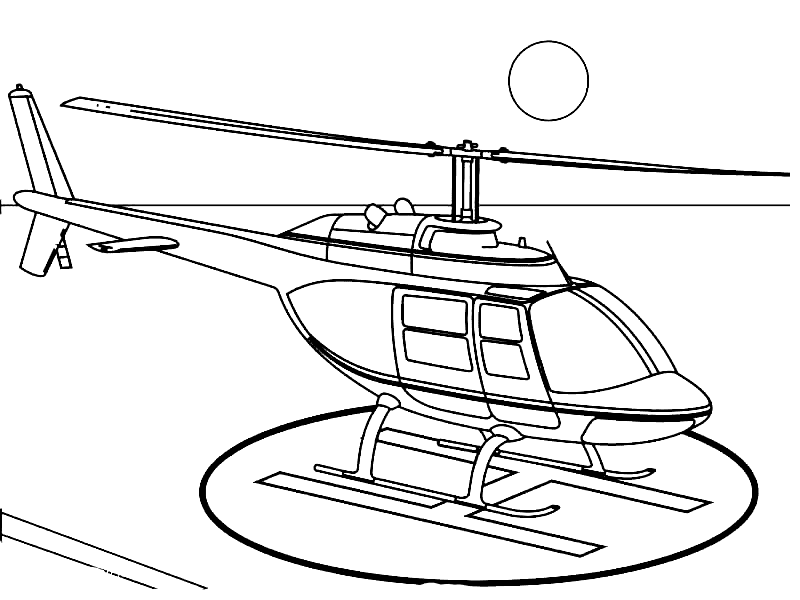 Helicóptero para imprimir gratis desde Helicóptero