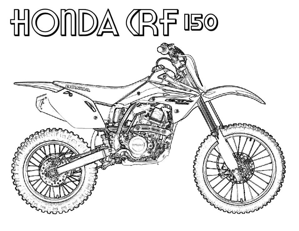 Moto tout-terrain Honda CRF 150 de Dirt Bike