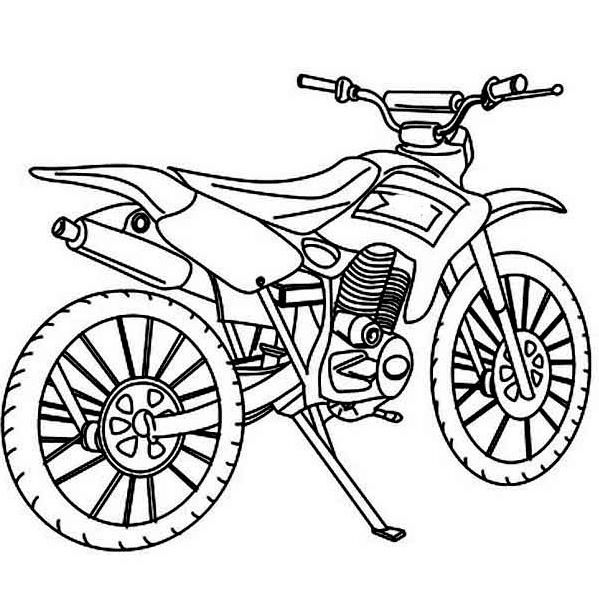 Desenho de Motocicleta Honda Suja para colorir