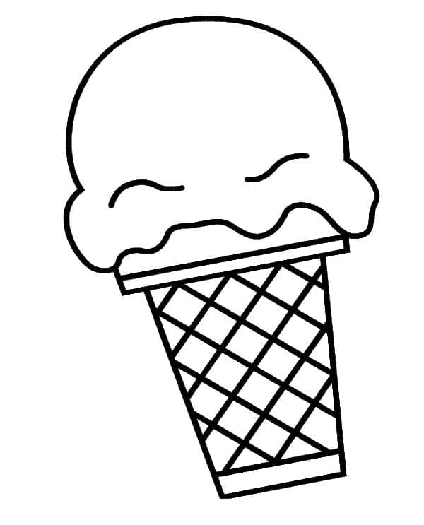 Cornet de crème glacée à imprimer à partir de crème glacée
