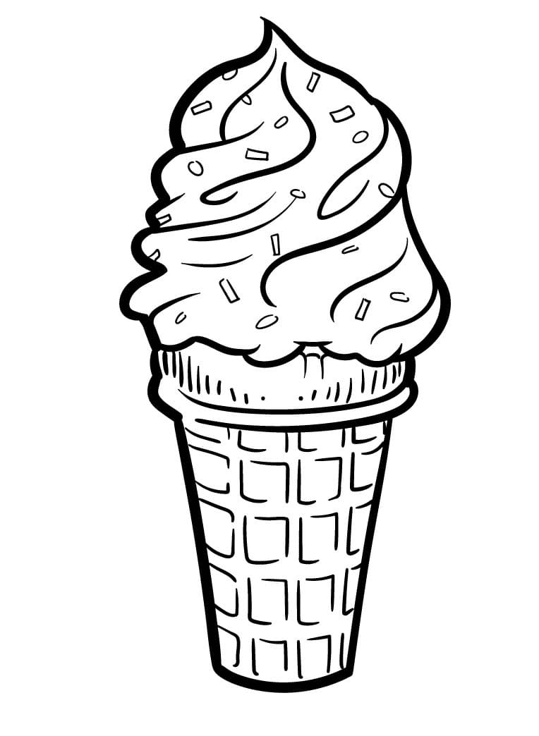 Ice Cream Printable Coloring Page - Free Printable Coloring Pages