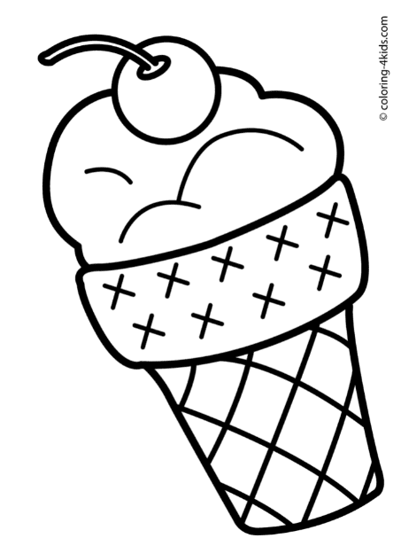 Ice Cream for Kids Coloring Page