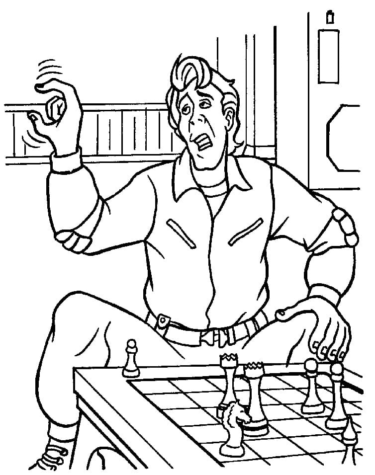 Guys Prefer To Play Chess Coloring Page