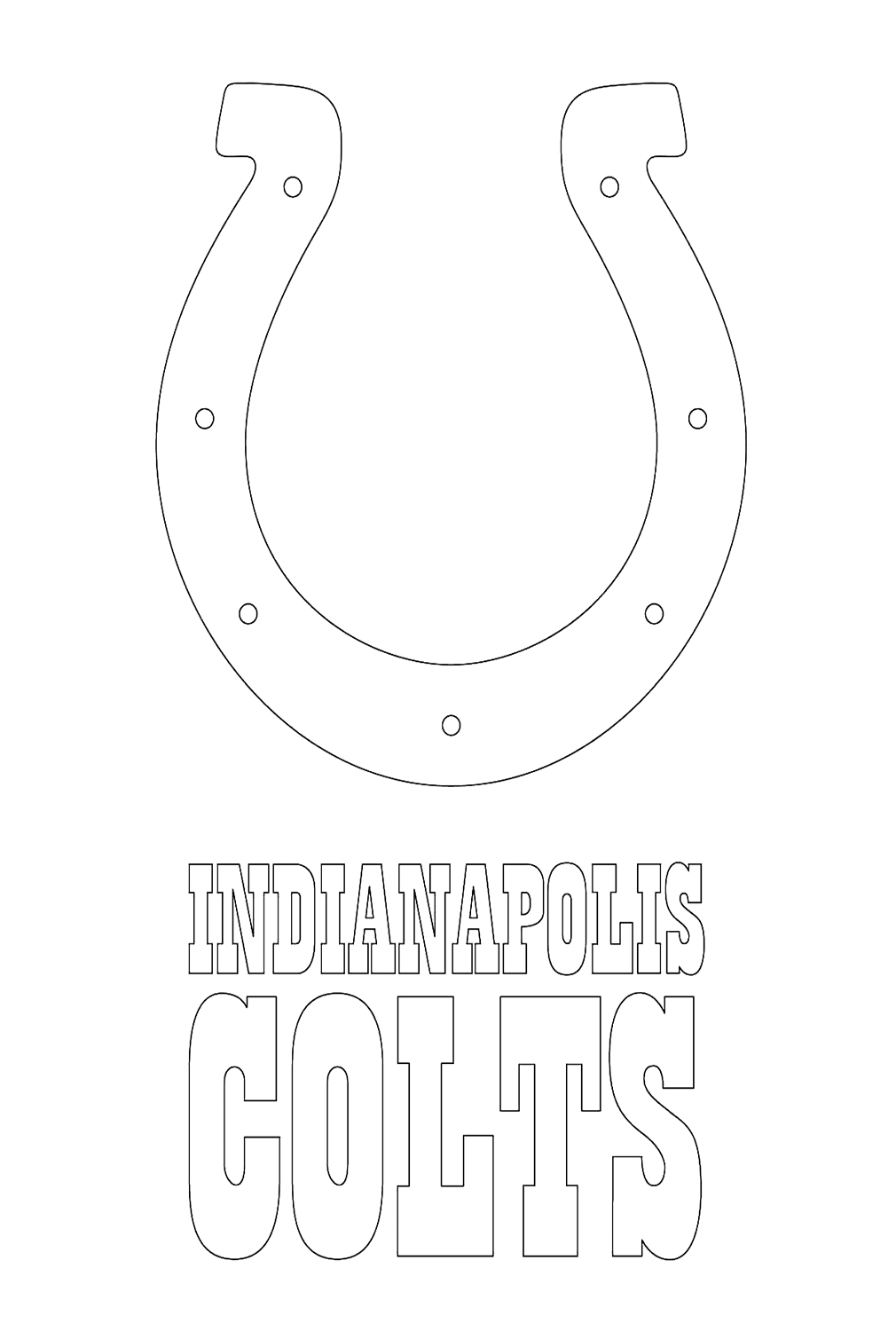 Indianapolis Colts Logo Coloring Page