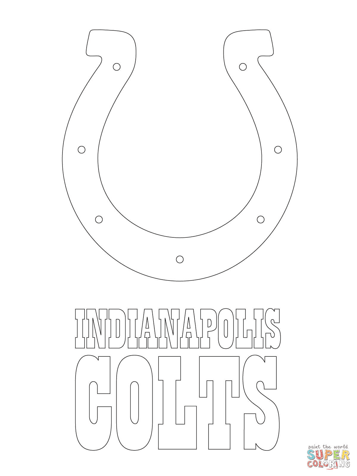 Indianapolis Colts Logo Coloring Pages