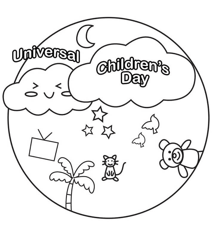 Coloriage Journée internationale des enfants