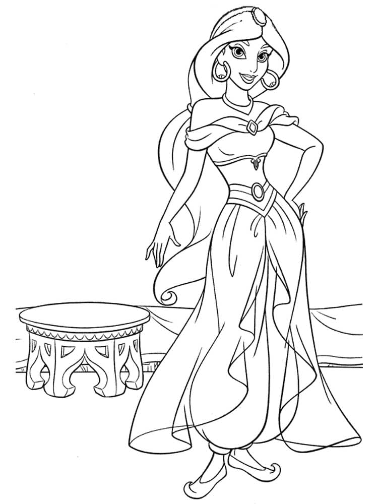 950 Free Coloring Pages Disney Princess Jasmine Latest HD - Coloring ...