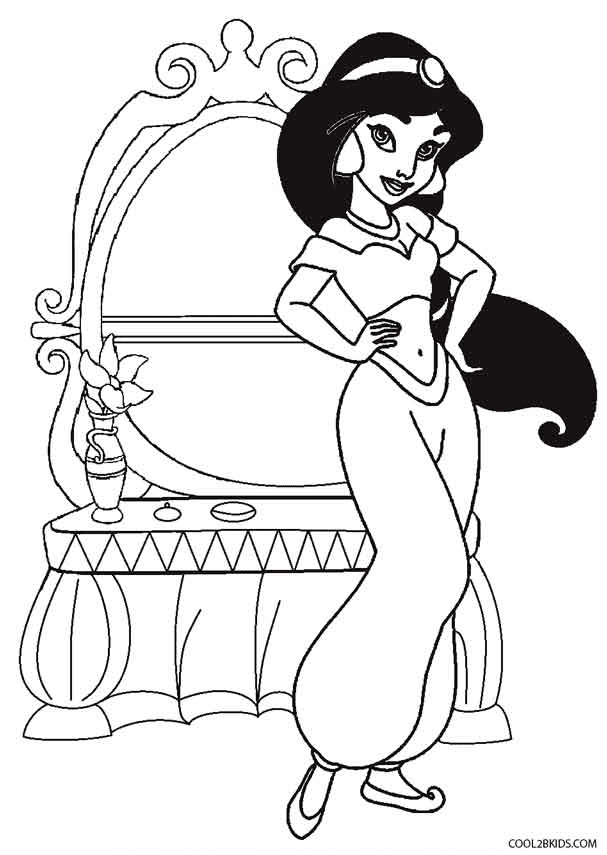 Jasmine Printable Free Coloring Pages