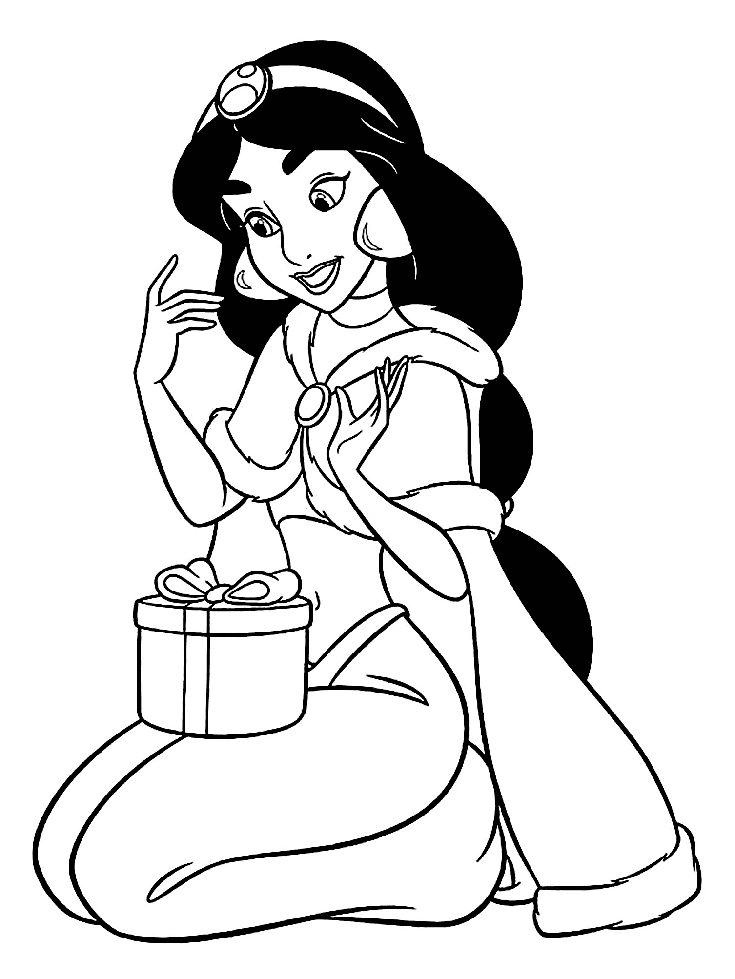 Jasmine con un regalo di Jasmine