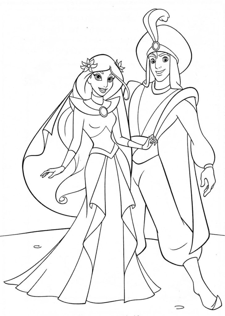 Jasmine’s Wedding Coloring Pages