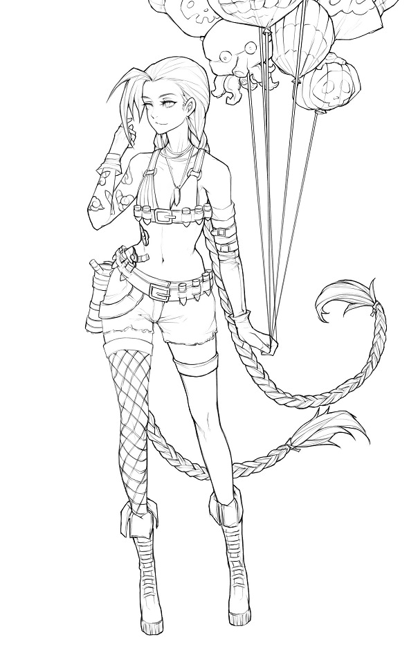 Jinx With Balloon Coloring Pages