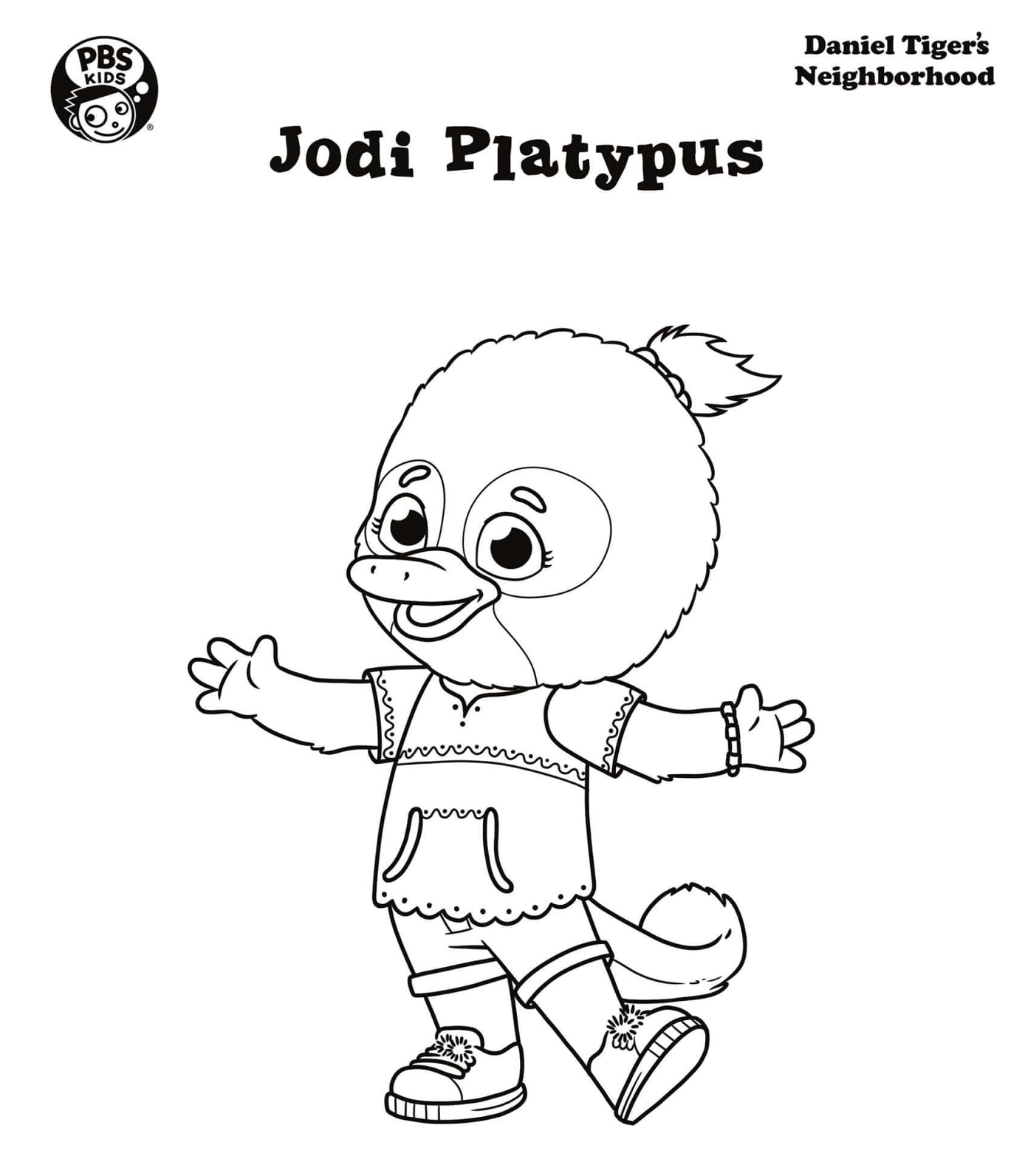Jodi Platypus Coloring Pages