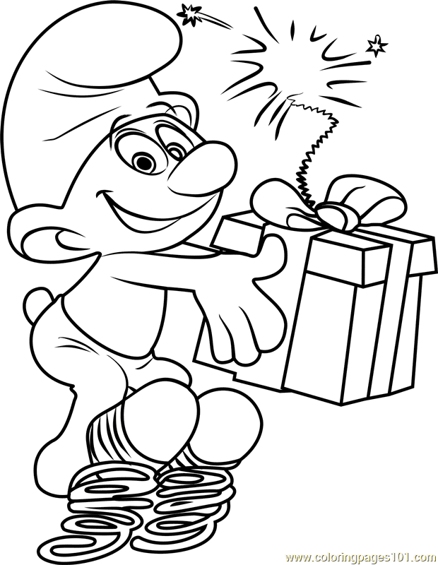 Jokey Smurf Coloring Pages