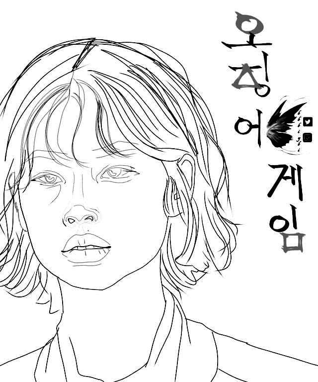 Kang Sae-Byeok from Squid Game Coloring Pages