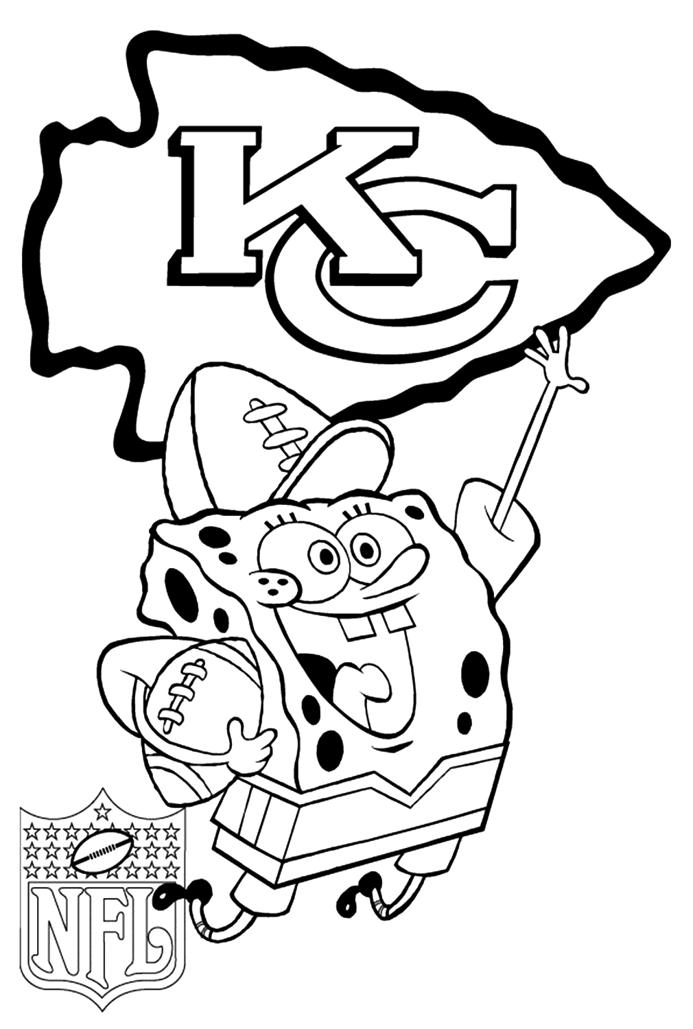 Kansas City Chiefs with Spongebob from Kansas City Chiefs