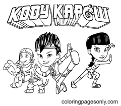 Kody Kapow para colorir