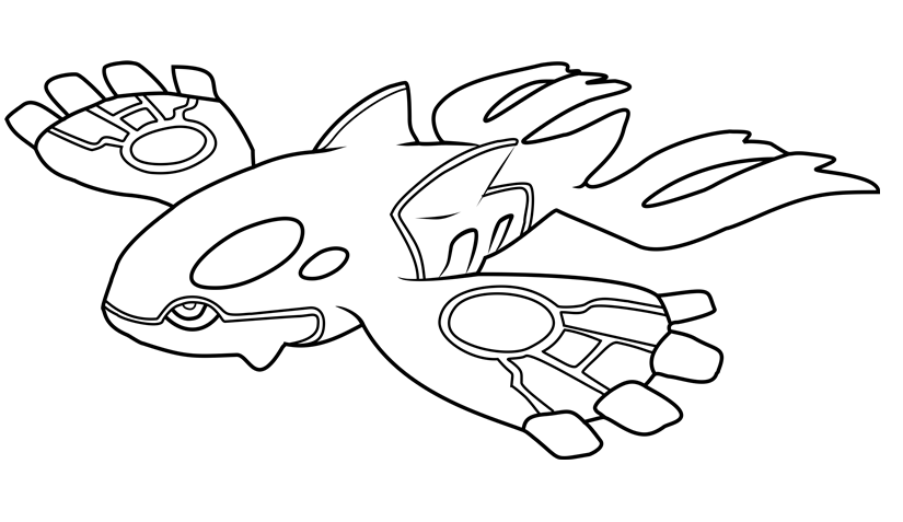 Kyogre Coloring Page