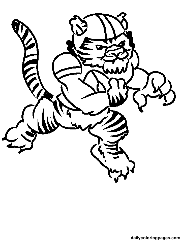 Dibujo de Tigres de LSU para colorear