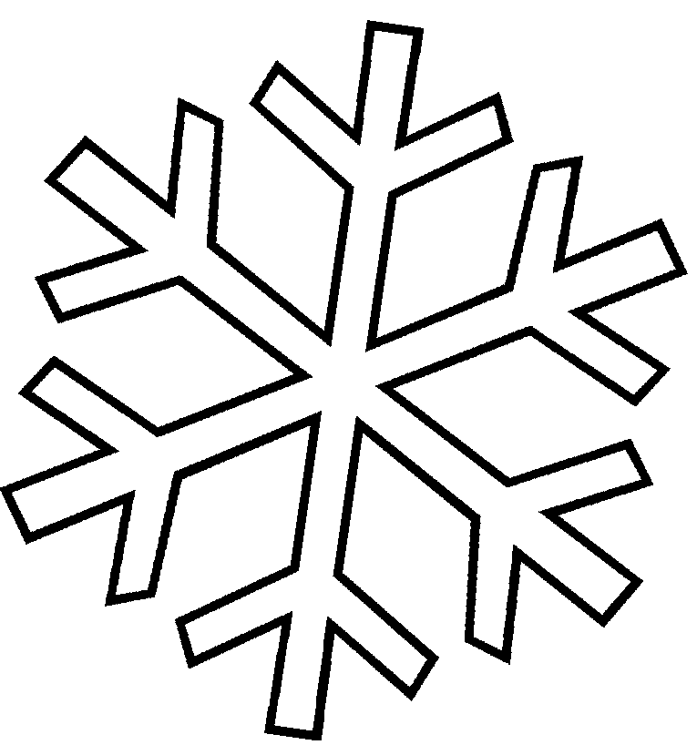 Large Winter Snowflake Coloring Page