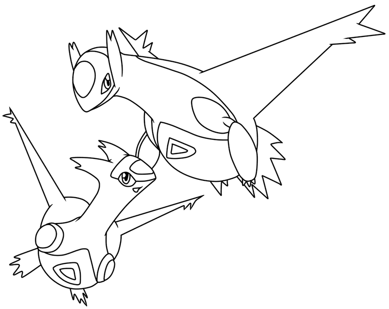 Latios and Latias Coloring Pages
