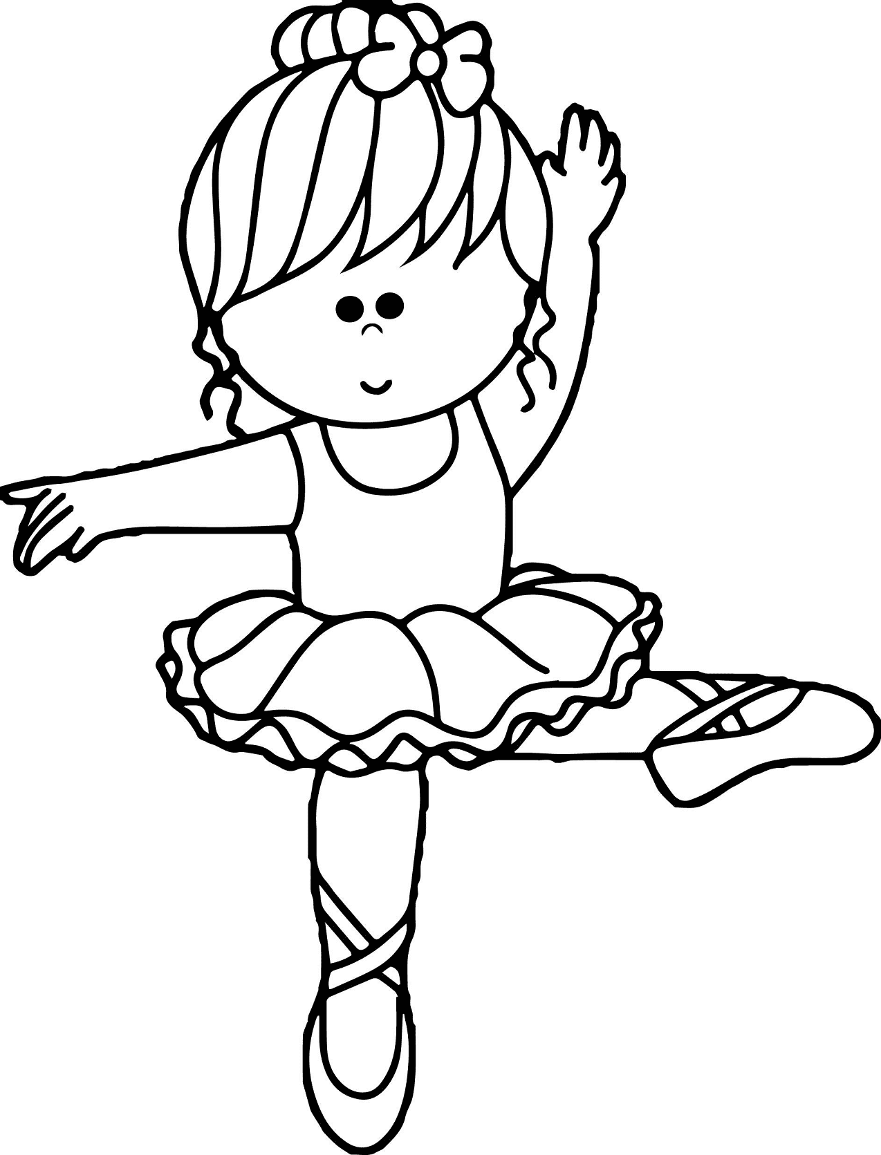 Little Ballerina Coloring Page