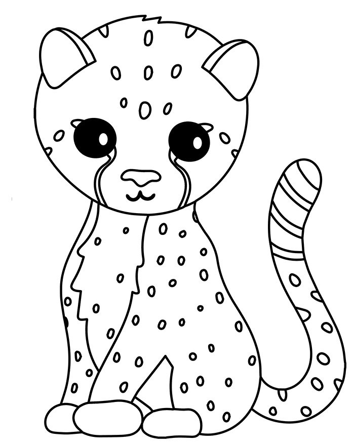Little Cheetah Coloring Pages
