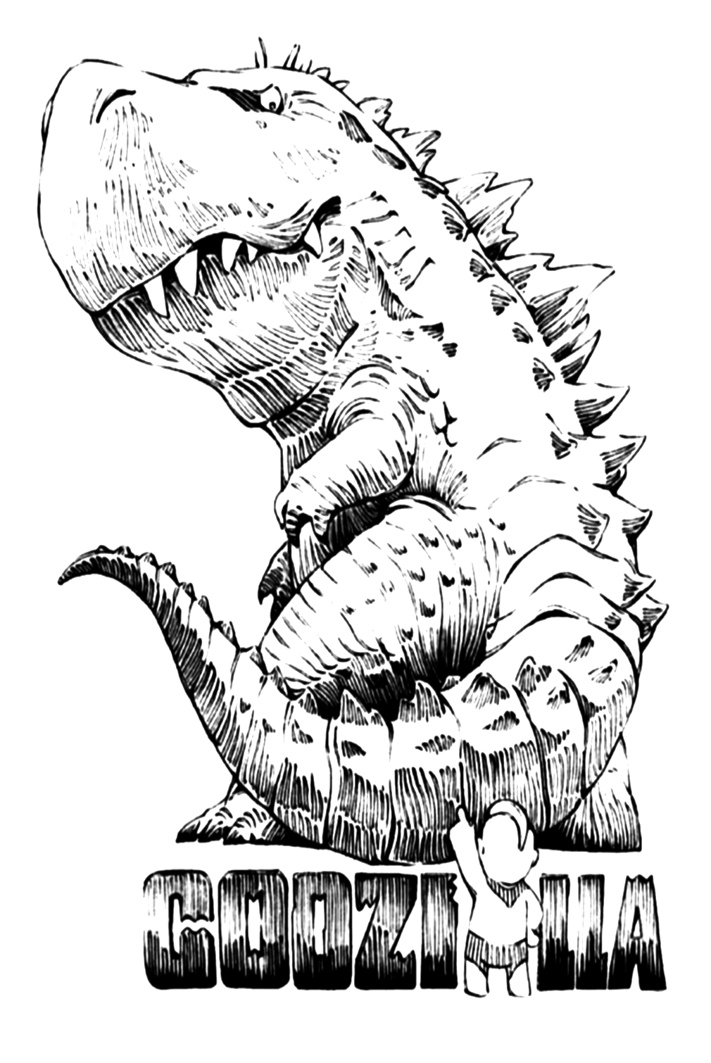 Little Godzilla Coloring Pages