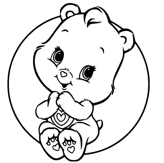 Little Wonderheart 熊 Coloring Page