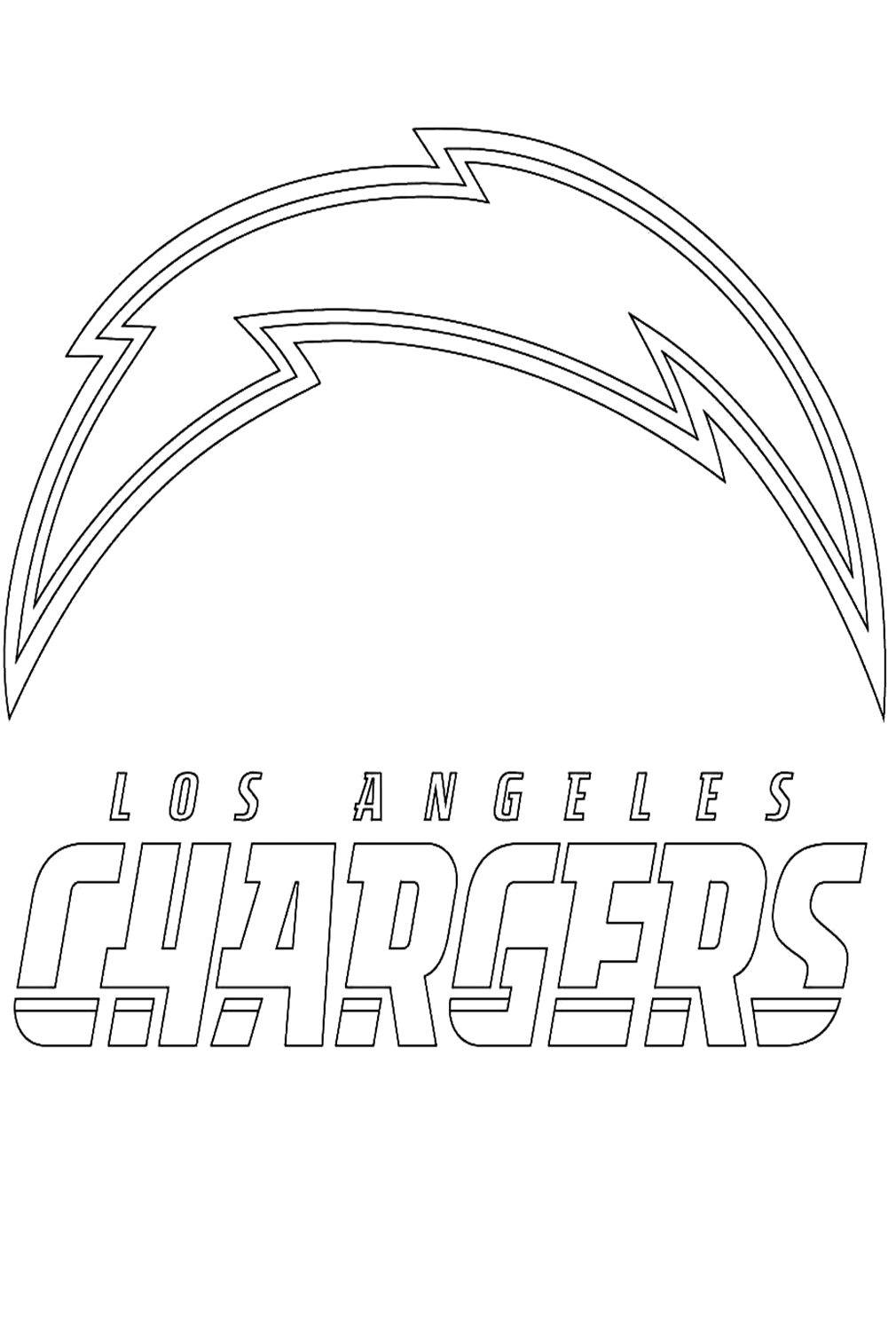 Los Angeles Chargers Logo Coloring Page