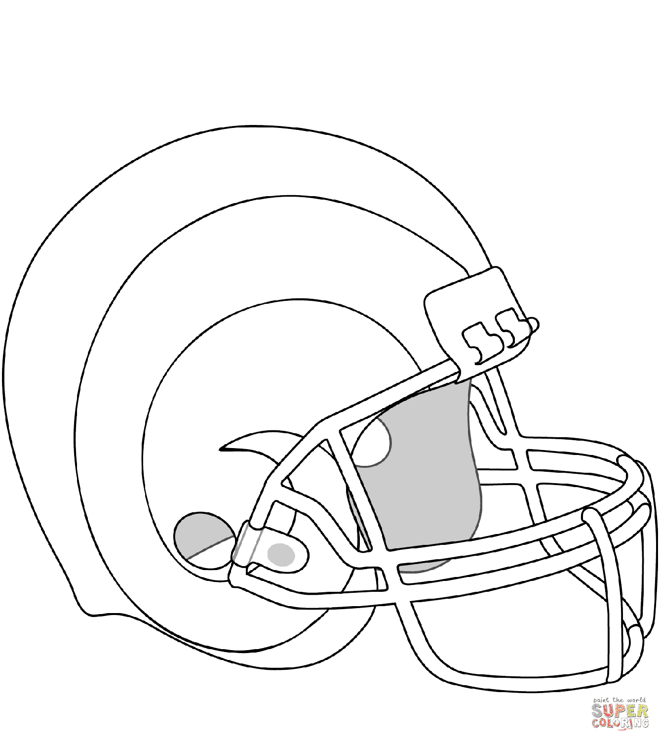 Los Angeles Rams Helmet Coloring Page