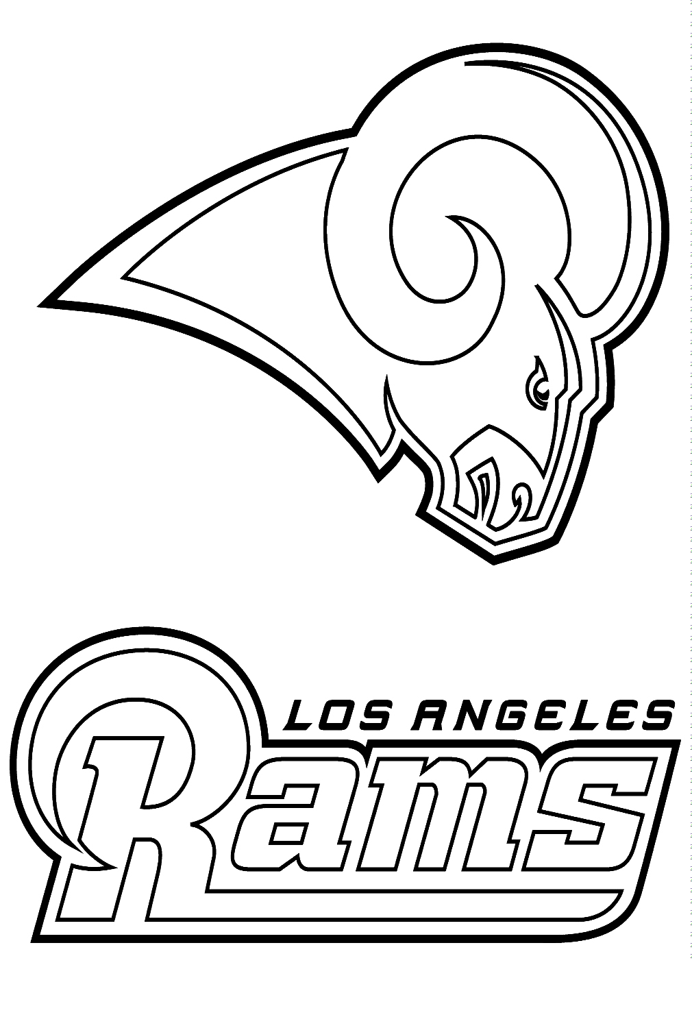 Los Angeles Rams Logo Coloring Page