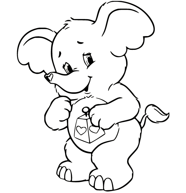 Слон-сердце Лотса из мультфильма «Заботливые медведи»