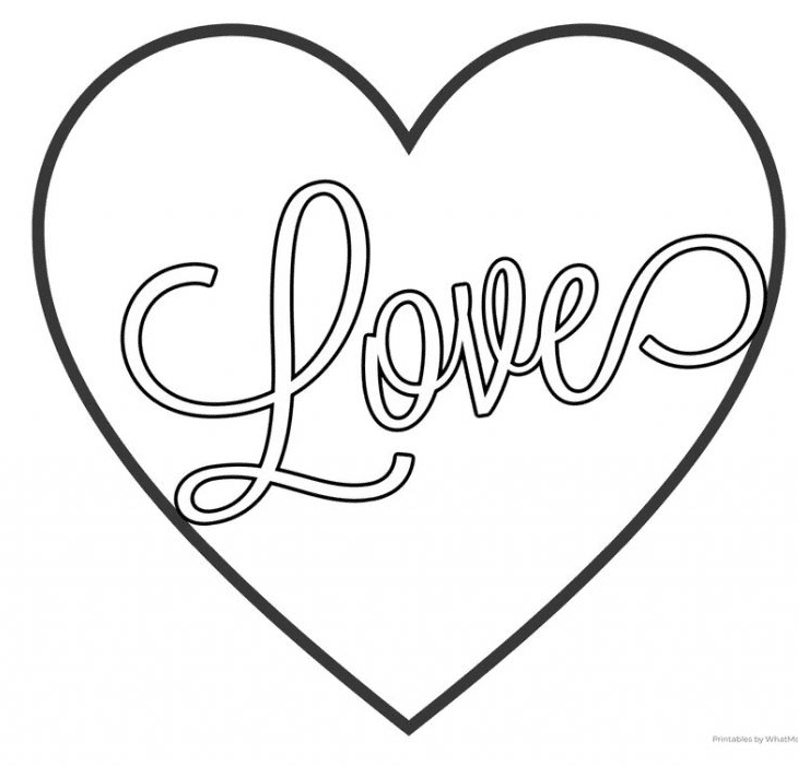 Love Heart Coloring Page