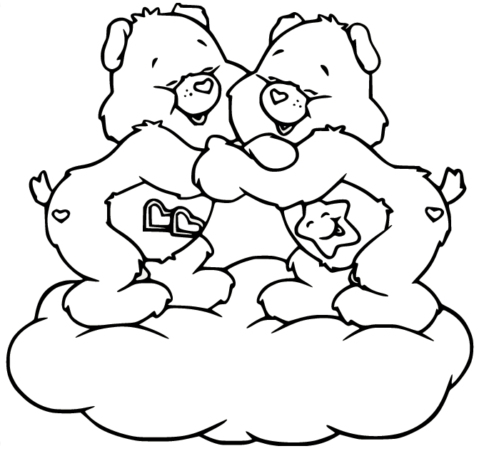 „Love a Lot Bear“ und „Laugh a Lot Bear“ von Care Bears
