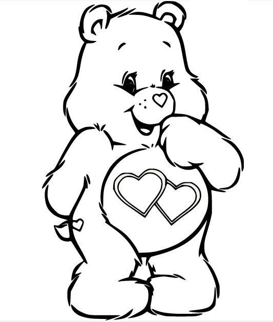 Love A Lot Bear Coloring Pages Care Bears Coloring Pages Coloring Pages For Kids And Adults