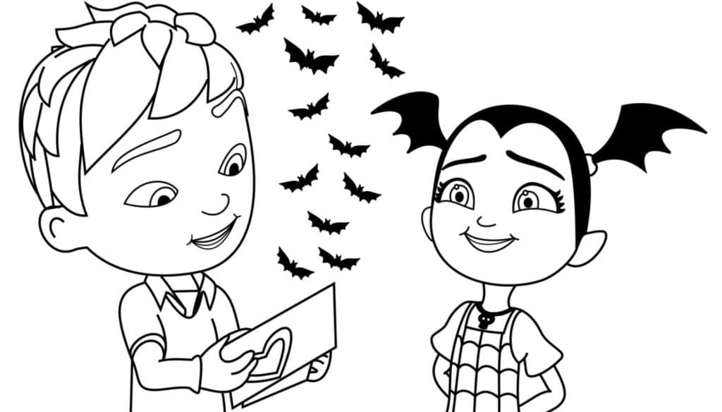 Love Special Letters For Vampirina Coloring Page
