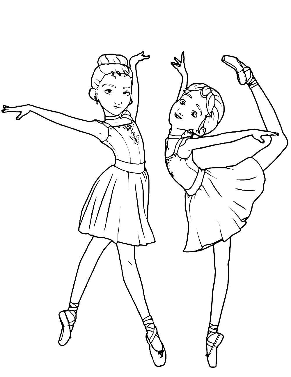Lovely Ballerina Coloring Page