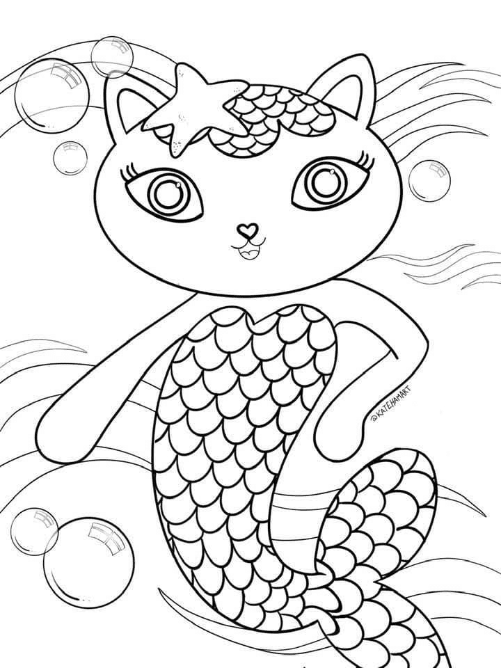 Lovely MerCat Coloring Page