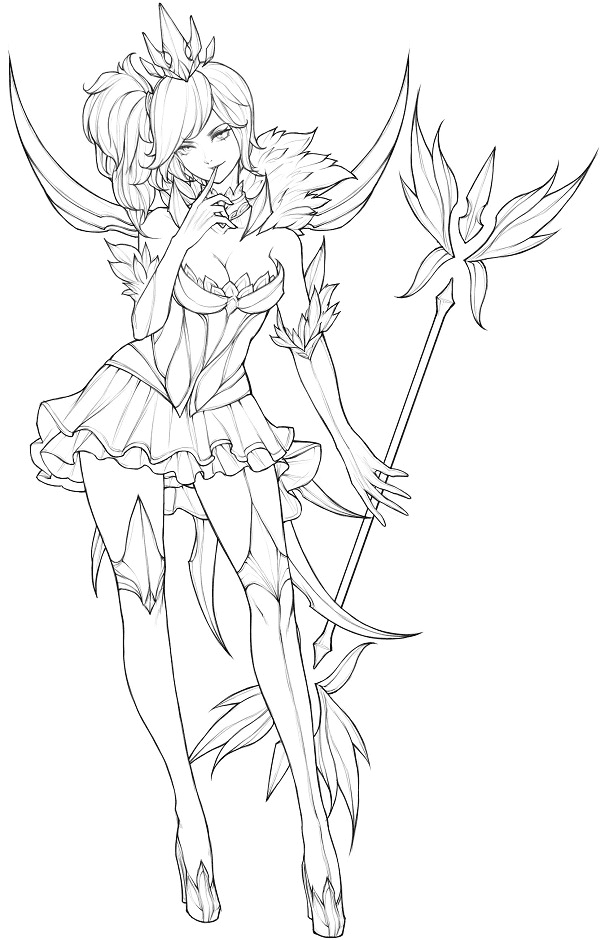 Lux Elementalist – Dark Coloring Pages