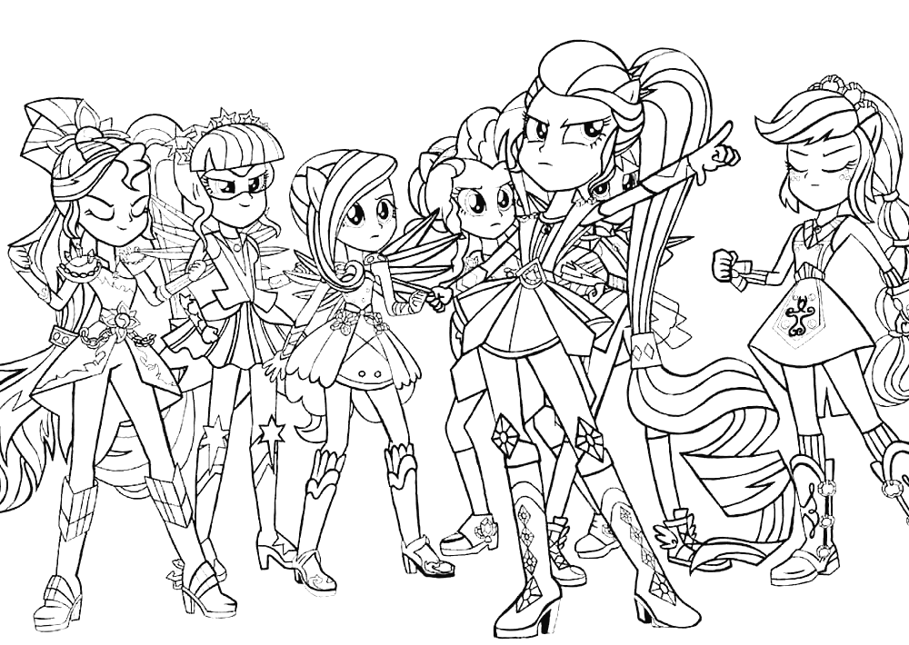 MLP Equestria Girls Coloring Pages