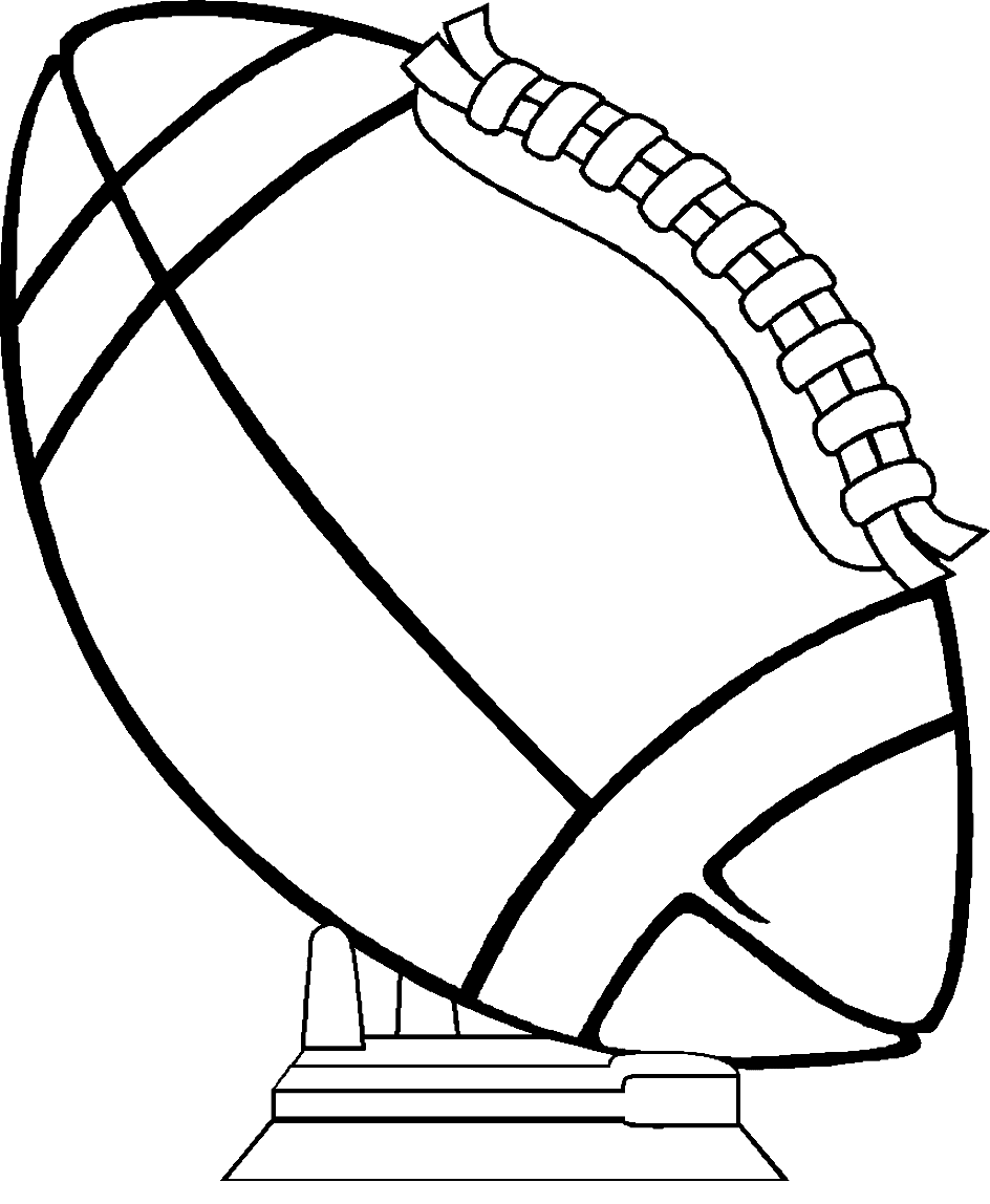 Merican Football Trophy Coloring Page