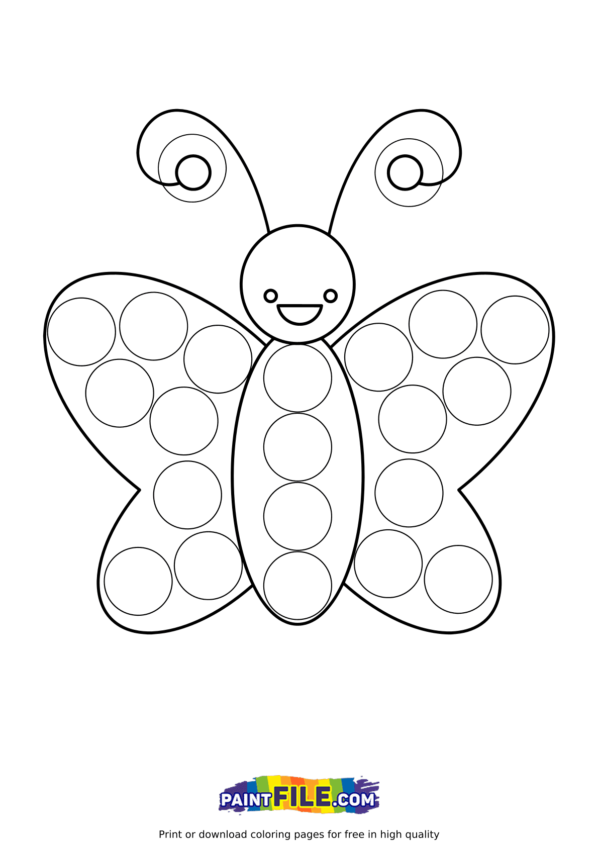 Merry Butterfly Pop It Coloring Pages