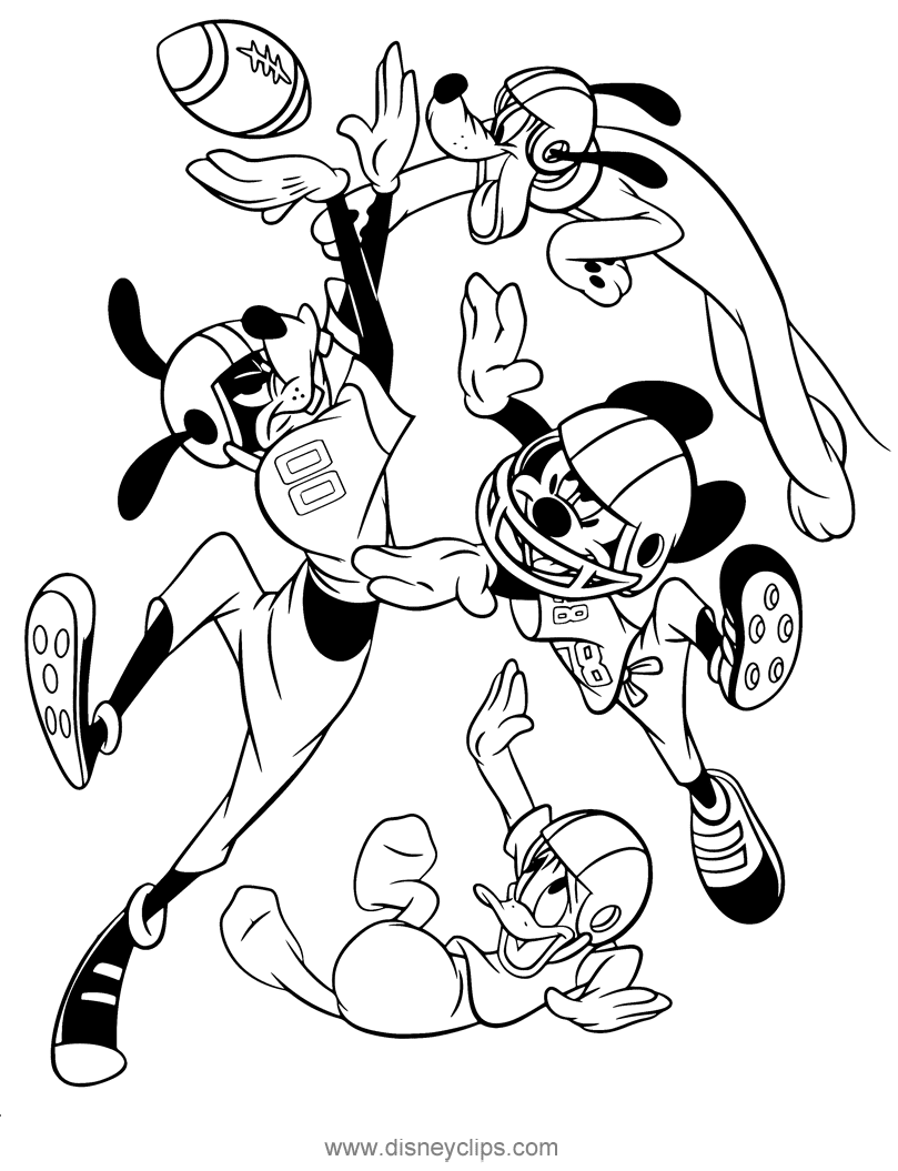Mickey en zijn vrienden spelen voetbal van Voetbal