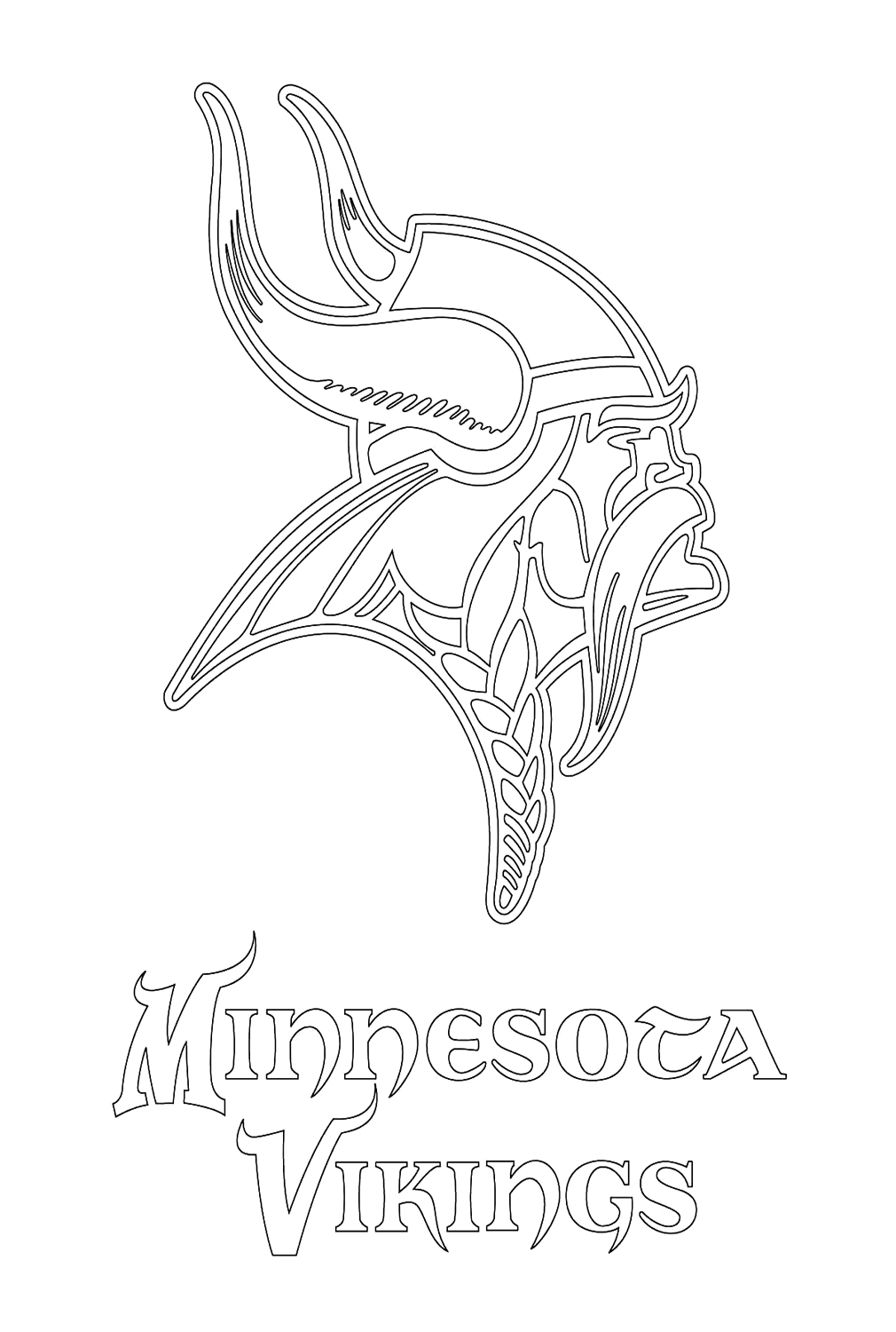 Minnesota Vikings Logo Coloring Page