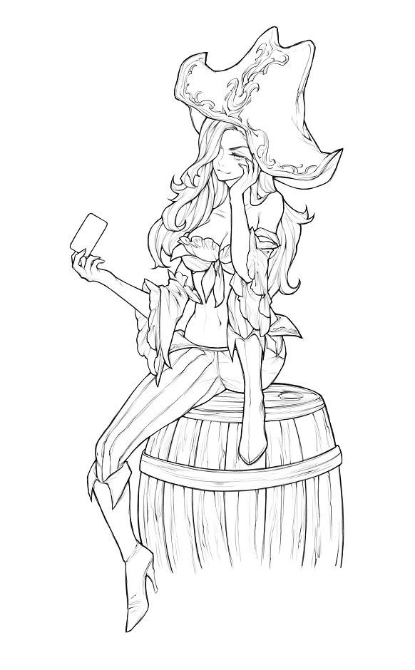 Miss Fortune Coloring Pages