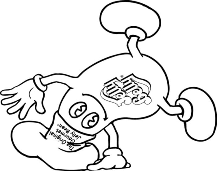 Mr Jelly Belly Upside Down Coloring Page
