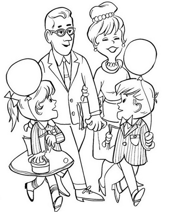 My Family Coloring Page