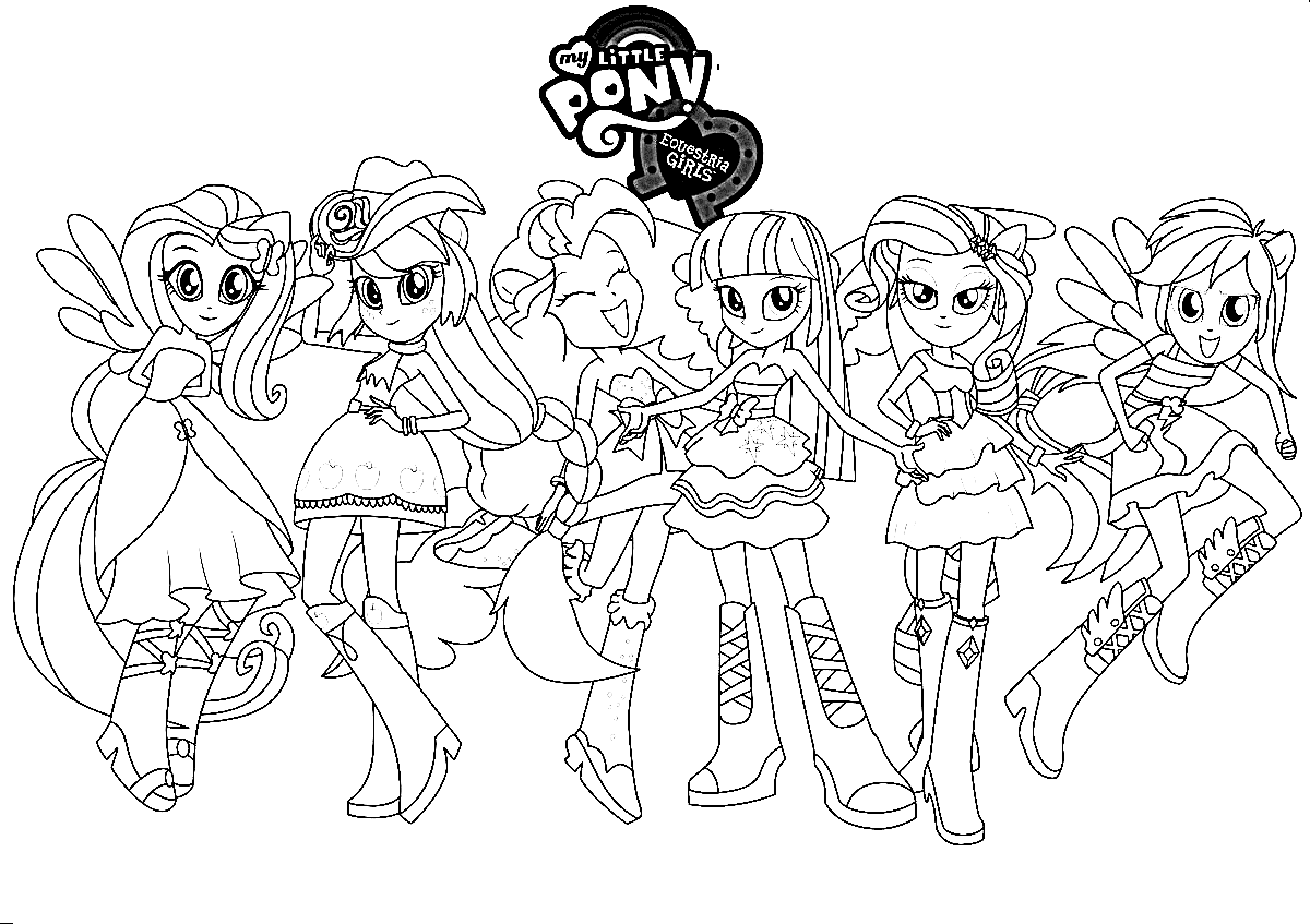 صفحة تلوين My Little Pony Equestria Girls